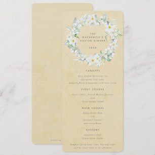 Menú Llanura de la Pascua de la Flor Blanca Amarilla 4 