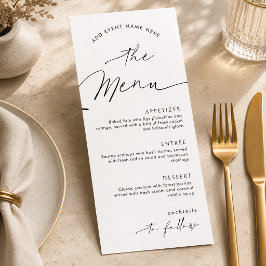 Menú Logotipo de evento comercial elegante en guión neg