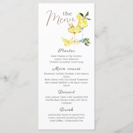 Menú Love Limoncello Cocktail Bridal Shower