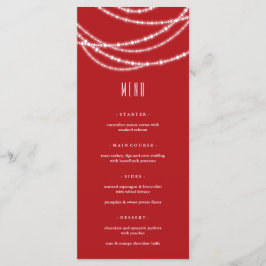 Menú Luces Brillantes de Navidad Fiesta Navideña Alegre