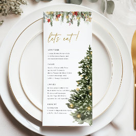 Menú Luces de árbol de Navidad Pino Boda de invierno Ce
