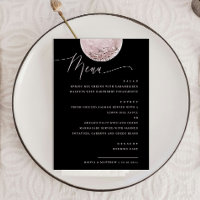 Luna rosa elegante | Cena de Bodas celestes negros