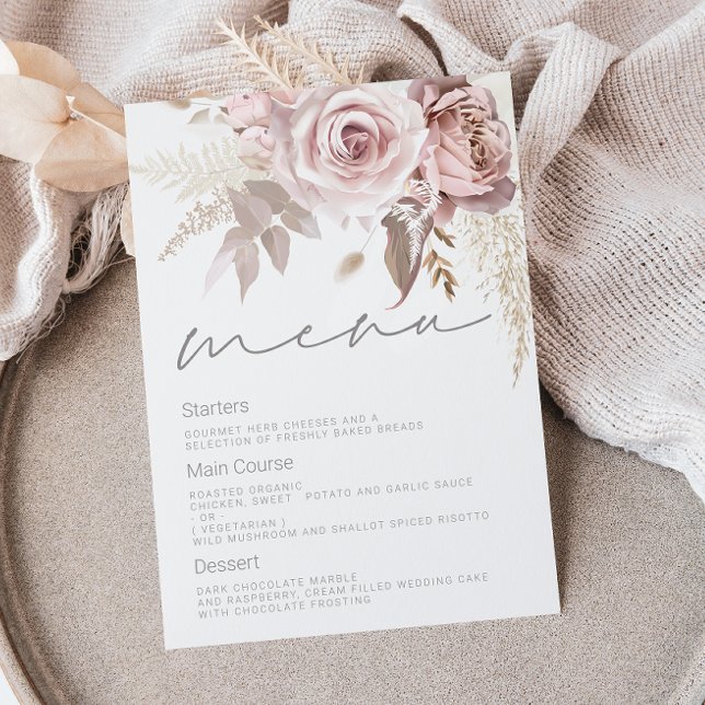 Menú Magnífico Boda floral de Rubor (Subido por el creador)