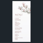 Menú Magnolia Fine Art Floral<br><div class="desc">Fine art painted flowers on a white background with an artistic vintage font.</div>