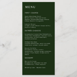 Menú Magnolia tropical Verde Blanco Rojo