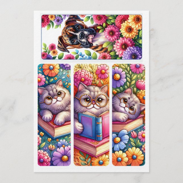 Menú Make Your Own Bookmarks Add Name DIY Activity  (Anverso)