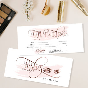 Menú Makeup Eyebrow Oye Lash Rosa Certificado de regalo