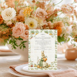 Menú Mamá Bunny y el Baby Shower de calabaza