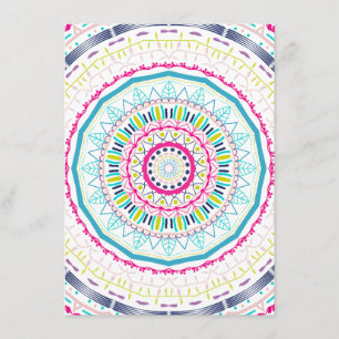 Menú mandala colorida