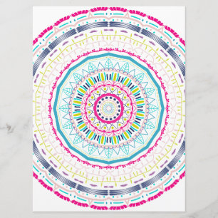 Menú mandala colorida