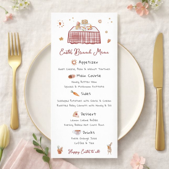 Menú Mano caprichosa de brunch de primavera de Pascua (Subido por el creador)