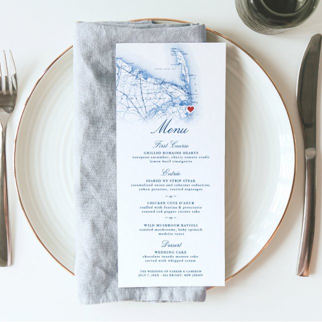 Menú Mapa de destino de Sea Bright New Jersey (These Sea Bright New Jersey Wedding menus are perfect for a Windows on the Water destination wedding)