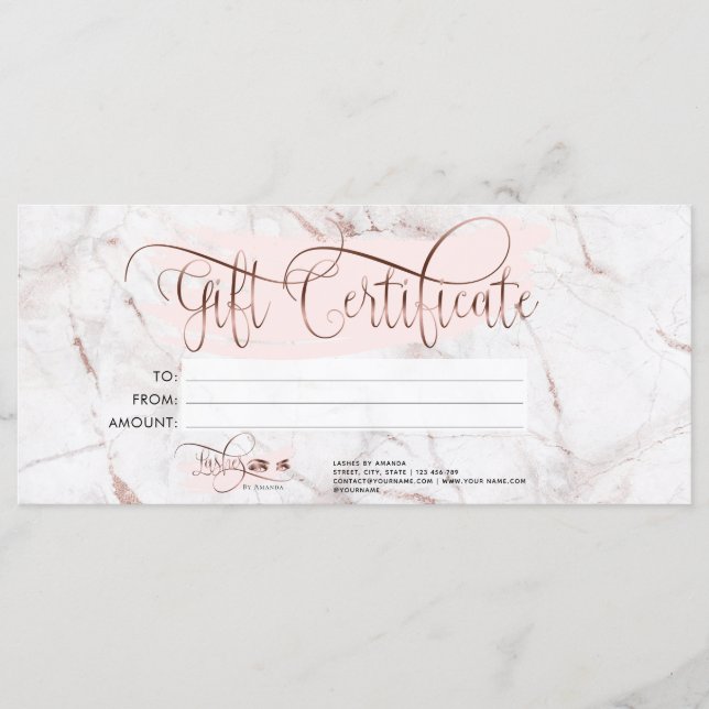 Menú Maquillaje Rosa De Lash Ojo De Cerdo (Anverso)