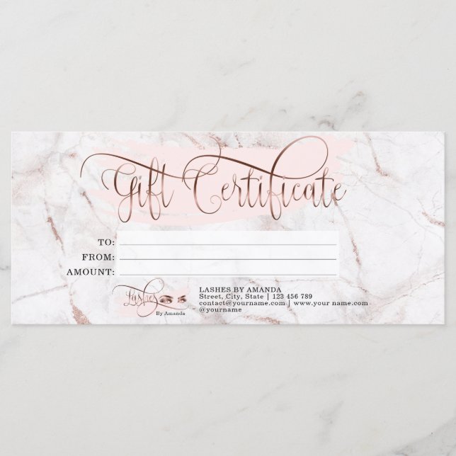 Menú Maquillaje Rosa De Lash Ojo De Cerdo (Anverso)