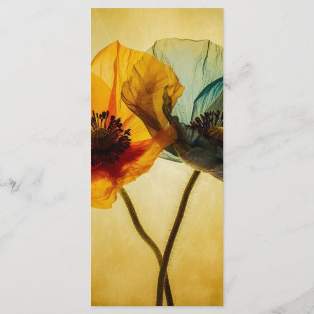 Menú Marcador de dos flores (Anverso)