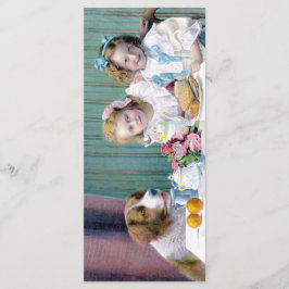 Menú Marcador de Fiesta de té de época