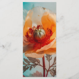 Menú Marcador de flor Naranja Delicado