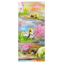 Marcador de paisajes de acuarela