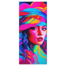 Marcador de retrato abstracto vibrante