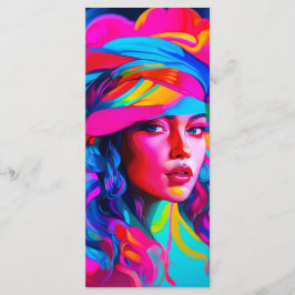 Menú Marcador de retrato abstracto vibrante