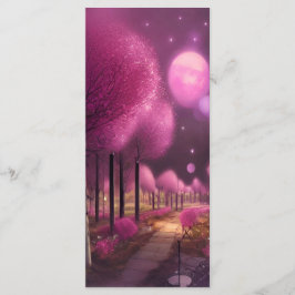 Menú Marcador Dreamy Pink Nightscape