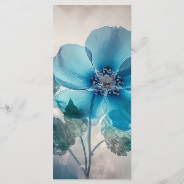 Menú Marcador Ethereal Blue Blossom (Anverso)