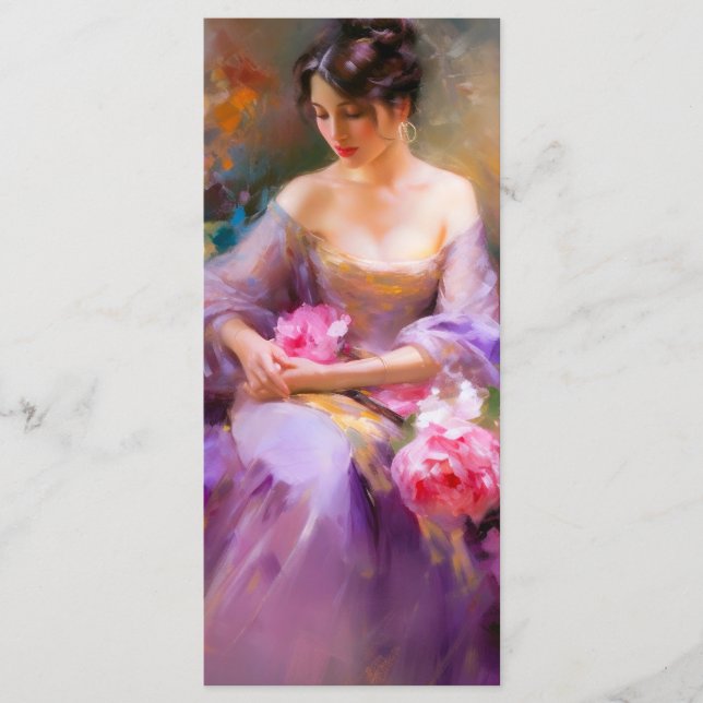 Menú Marcador retrato elegante (Anverso)