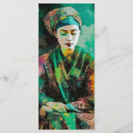 Menú Marcador verde para la mujer