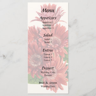 Menú Margaritas Gerbera Rojas