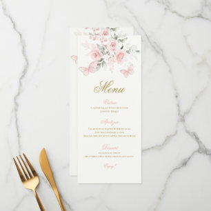 Menú Mariposa rosa Quinceañera