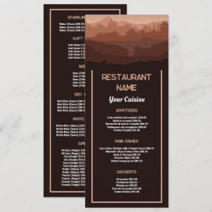 Menú Marrón Montaña, Restaurant Slimline
