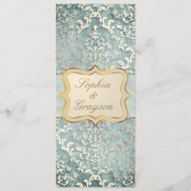 Matrimonio Glimmer Damask Verde Sage