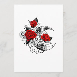 Menú Media luna mecánica con rosas rojas