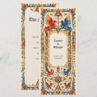 Menú Medieval Wedding, Ancient Manuscript