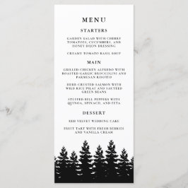 Menú Mesa minimalista de Bodas de Invierno en Blanco Ne