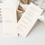 Menú Minimalista Boda moderno del Boho Arch<br><div class="desc">Diseñado para coordinar con para la colección de invitaciones a bodas "Arches Minimalistas". Para cambiar detalles, haga clic en "Detalles". Para mover el texto o cambiar el tamaño, la fuente o el color, haga clic en "Editar usando la herramienta de diseño". Vea el enlace de la colección en esta página...</div>