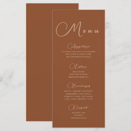 Menú Minimalista de Terracotta