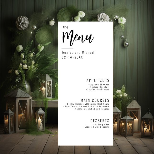 💍 Menú Minimalista Elegante (The Menu Card from Elegance collection. )