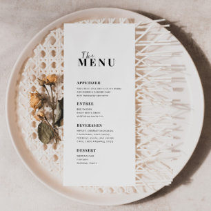 Menú Minimalista moderno