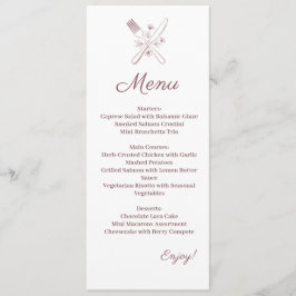 Menú Minimalista y Elegante de Boda