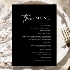Menú Minimalista y moderno | BODA