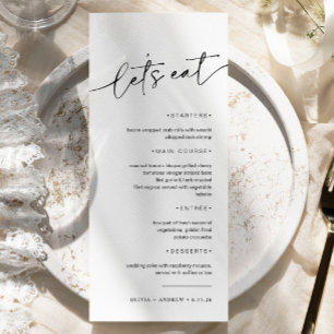 Menú Minimalista y moderno BODA