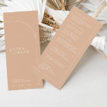 Menú minimalista y moderno de Bodas Tan Boho Arch<br><div class="desc">Diseñado para coordinar con para la colección de invitaciones a bodas "Arches Minimalistas". Para cambiar detalles, haga clic en "Detalles". Para mover el texto o cambiar el tamaño, la fuente o el color, haga clic en "Editar usando la herramienta de diseño". Vea el enlace de la colección en esta página...</div>