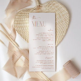 Menú Mínimo Boho, Bohemio, Moderno, Ducha Bridal