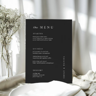 MENÚ Mínimo de Bodas en blanco y negro