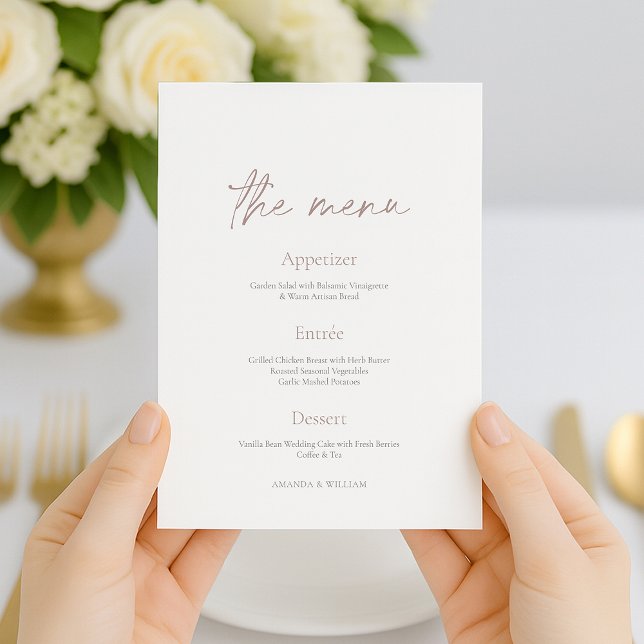 Menú Mínimo de Recepción de Boda con Tarjeta de Ag (Subido por el creador)