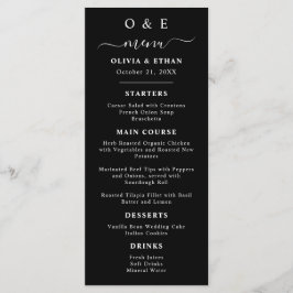 Menú Mínimo y Moda | Cena Boda en blanco y negro