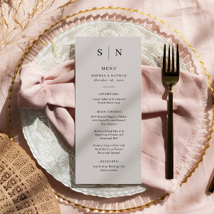 Menú Mínimo y Moda Gris y Boda negro blandos