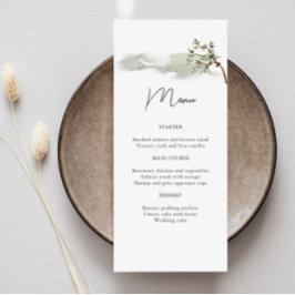 Menú Misty Mountain Pine branch Wedding