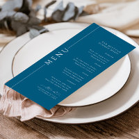 Menú Mitzvah de la barra azul de la marina de tipo